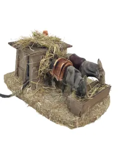 Animated PVC Landi Donkeys for 8–10 cm Nativity Figures