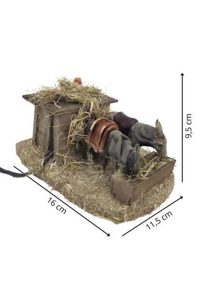Animated PVC Landi Donkeys for 8–10 cm Nativity Figures