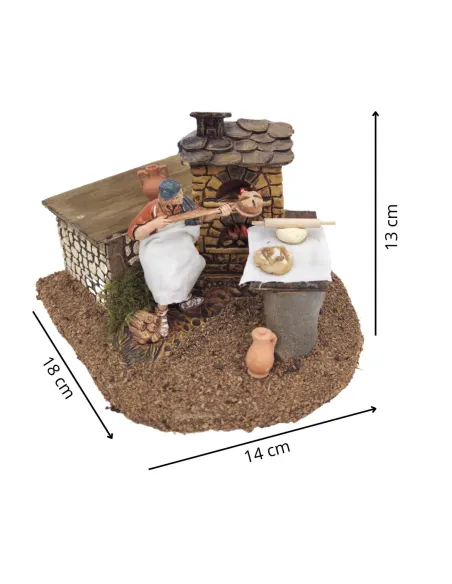 Animated 10 cm Landi Baker with Fire