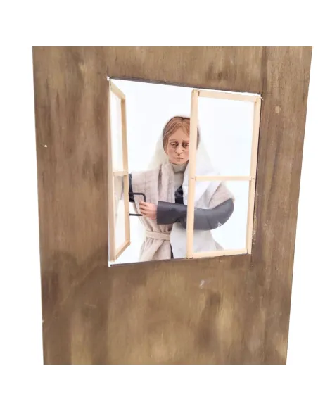 Animated Palestinian Woman Cleaning a Window - 30 cm