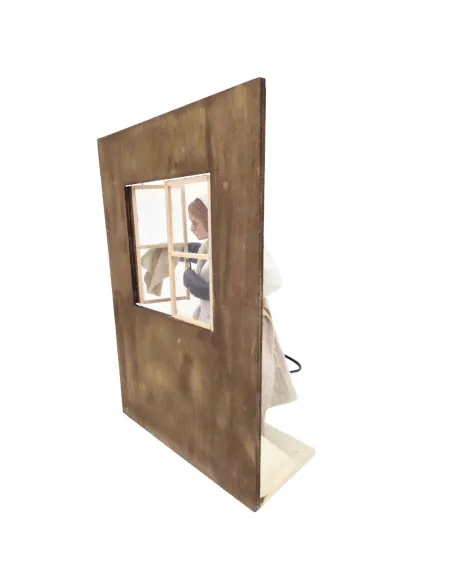 Animated Palestinian Woman Cleaning a Window - 30 cm