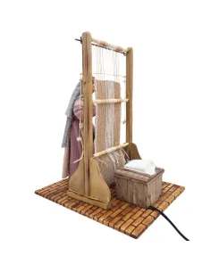 Animated Palestinian Weaver at a Vertical Loom - 30 cm 2