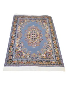 Blue and Gold Ornamental Rug 8×14 cm for 10–30 cm Nativity Figures