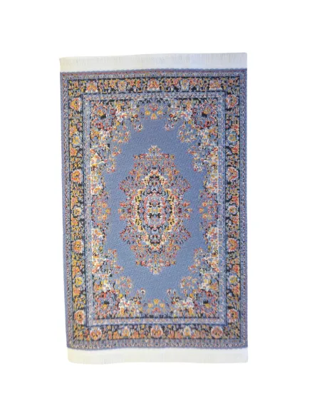 Blue and Gold Ornamental Rug 8×14 cm for 10–30 cm Nativity Figures