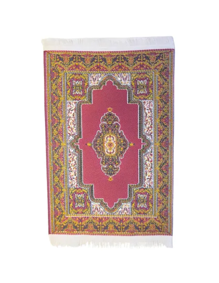 Tappeto 8x14 rosso scuro e oro per statue da 10 a 30 cm
