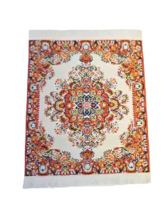Tappeto 8x10,5 bianco e arancione per statue da 10-20 cm 2