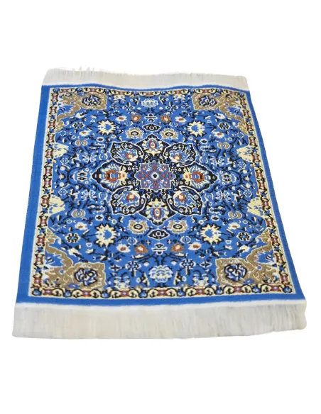 Light Blue and Gold Rug, 8×10.5 cm, for 10–20 cm Nativity Figures