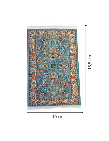 Turquoise Persian Rug 10×15,5 cm for 20–30 cm Nativity Figures