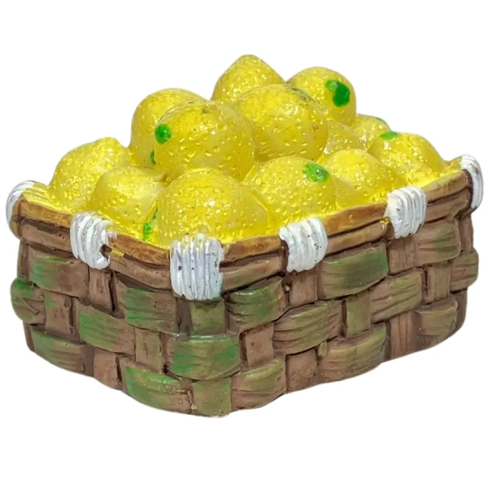 Resin Basket with Lemons for 15–20 cm Nativity Figures