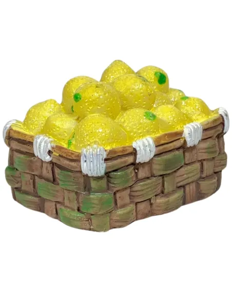 Cesta con limoni in resina per statue da 15-20 cm