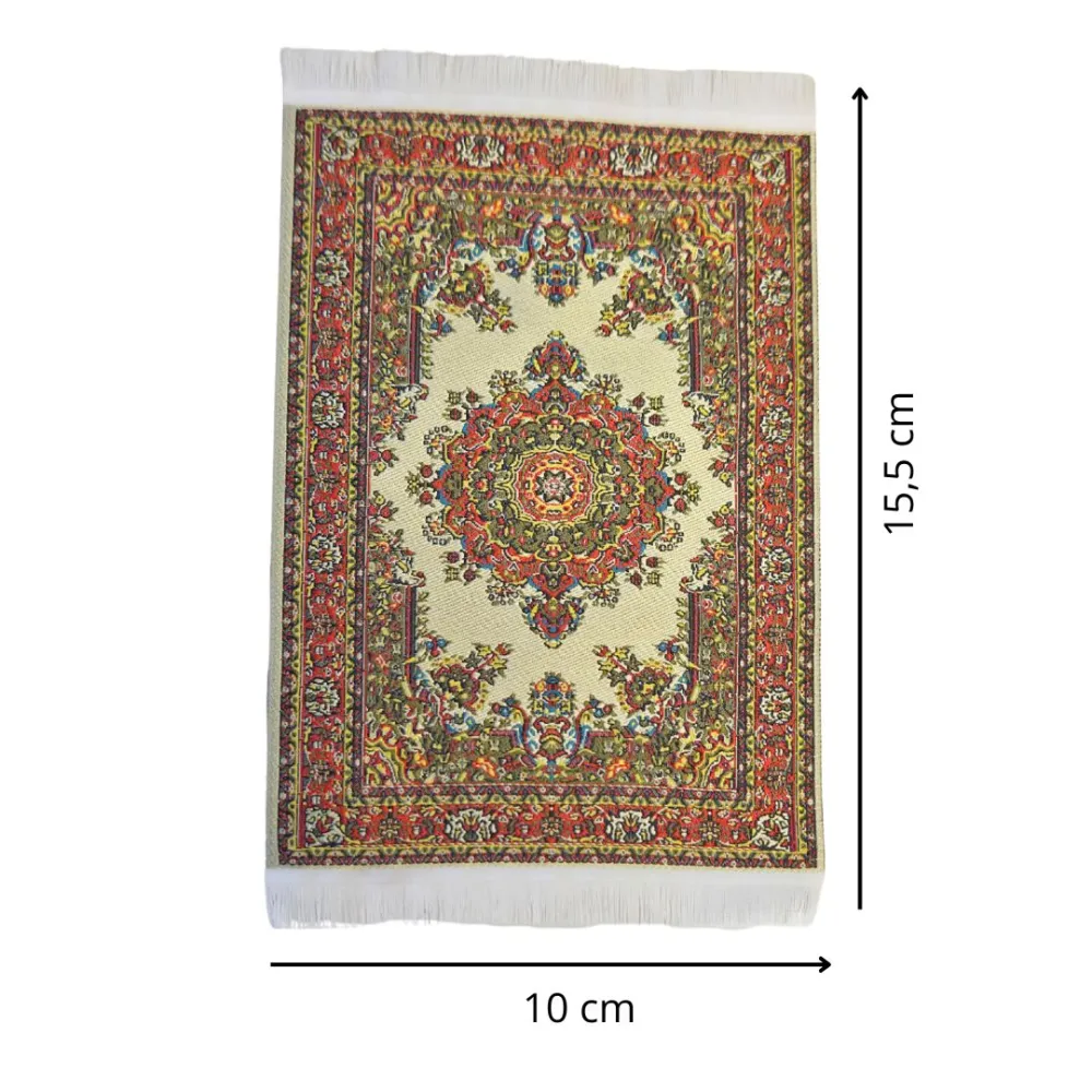 Decorative Persian Rug, 10×15.5 cm, for 20–30 cm Nativity Figures
