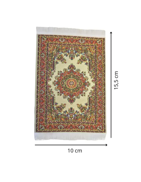 Tappeto persiano con decorazioni 10x15,5 per statue da 20 a 30 cm