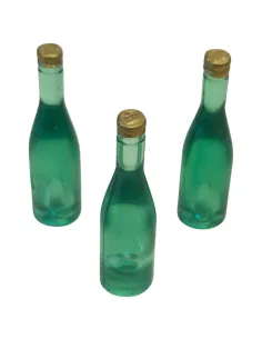 Set 3 bottiglie verde chiaro per statue da 30 cm 2