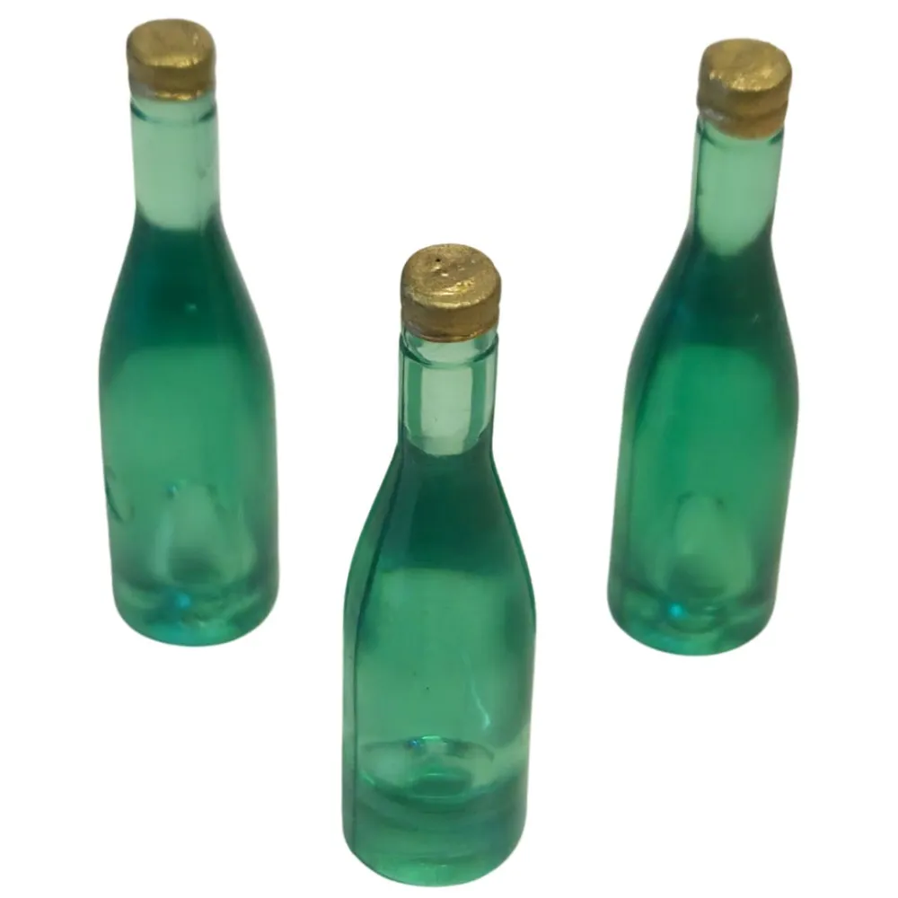Set of 3 Light Green Bottles, for 30 cm Nativity Figures