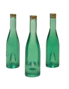 Set 3 bottiglie verde chiaro per statue da 30 cm