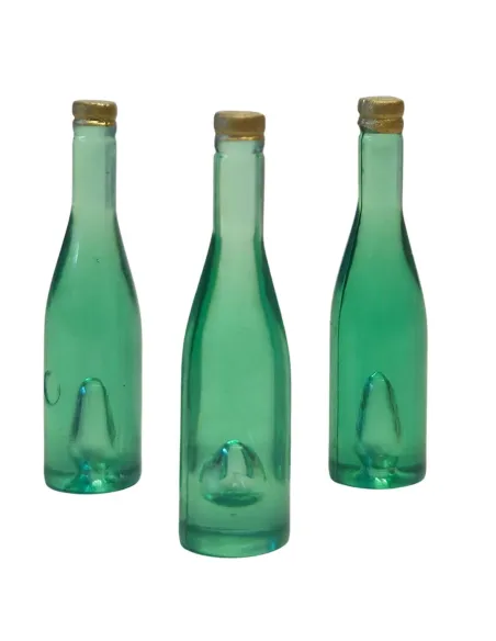 Set 3 bottiglie verde chiaro per statue da 30 cm