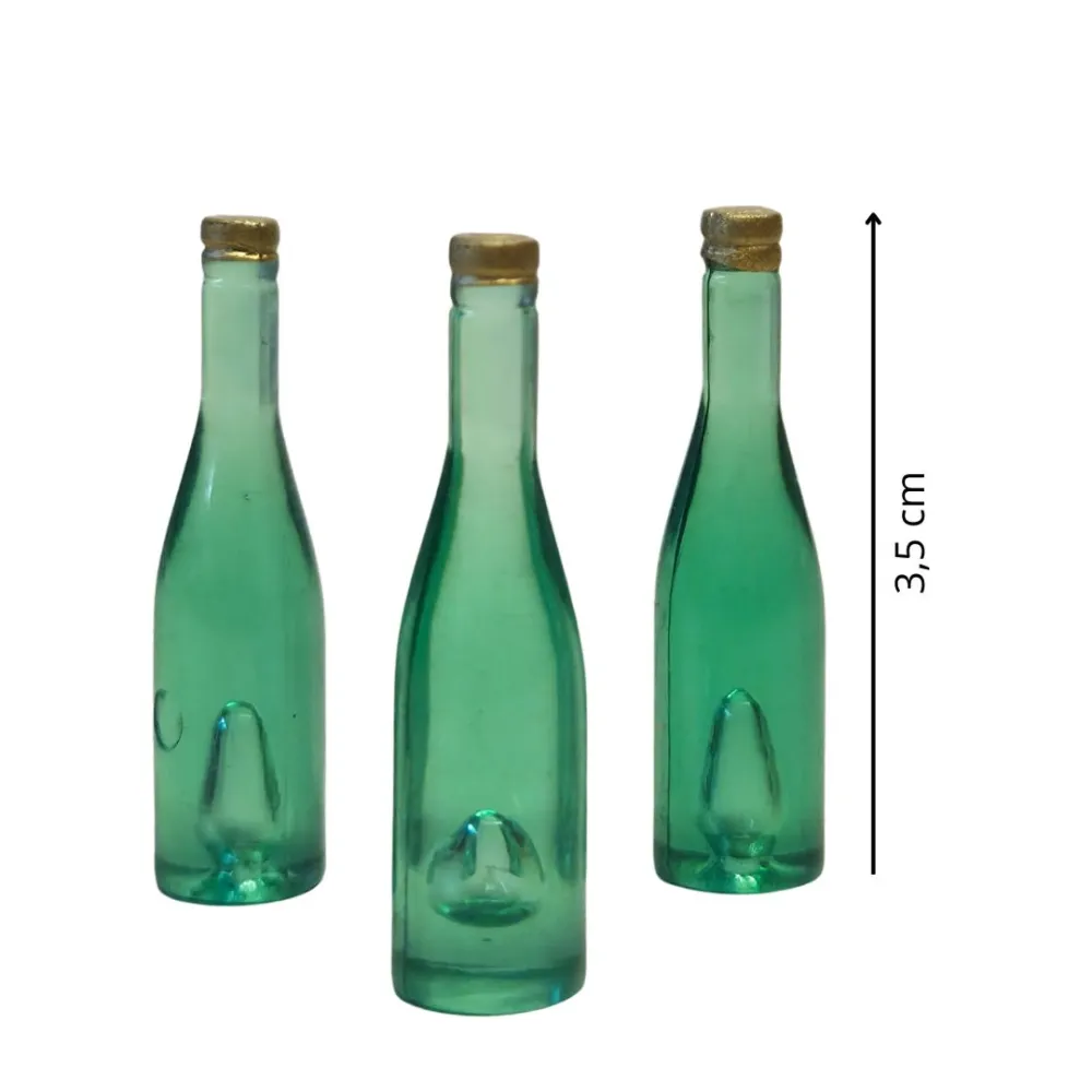 Set of 3 Light Green Bottles, for 30 cm Nativity Figures
