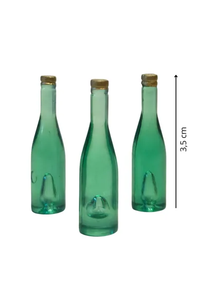 Set of 3 Light Green Bottles, for 30 cm Nativity Figures
