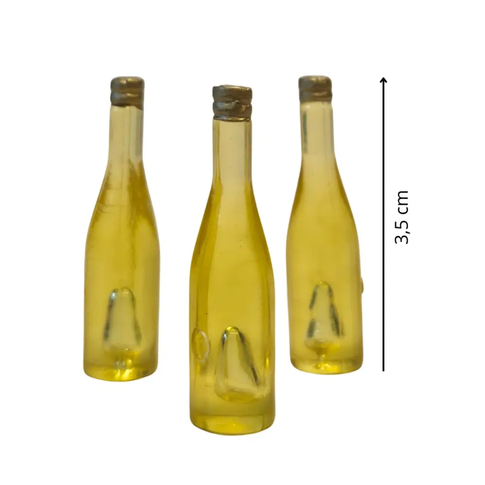 Set 3 bottiglie ambrate per statue da 30 cm