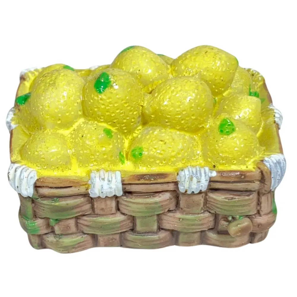 Resin Basket with Lemons for 15–20 cm Nativity Figures