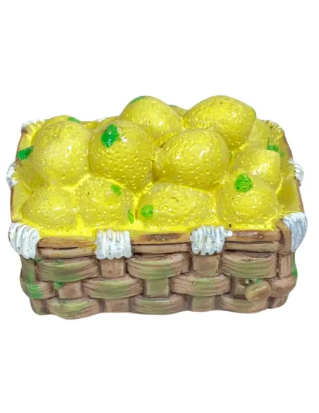 Cesta con limoni in resina per statue da 15-20 cm