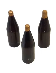 Set of 3 Short-Neck Brown Bottles, for 30 cm Nativity Figures 2