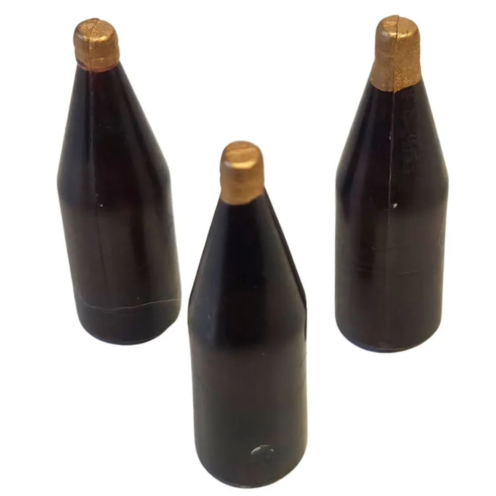 Set of 3 Short-Neck Brown Bottles, for 30 cm Nativity Figures