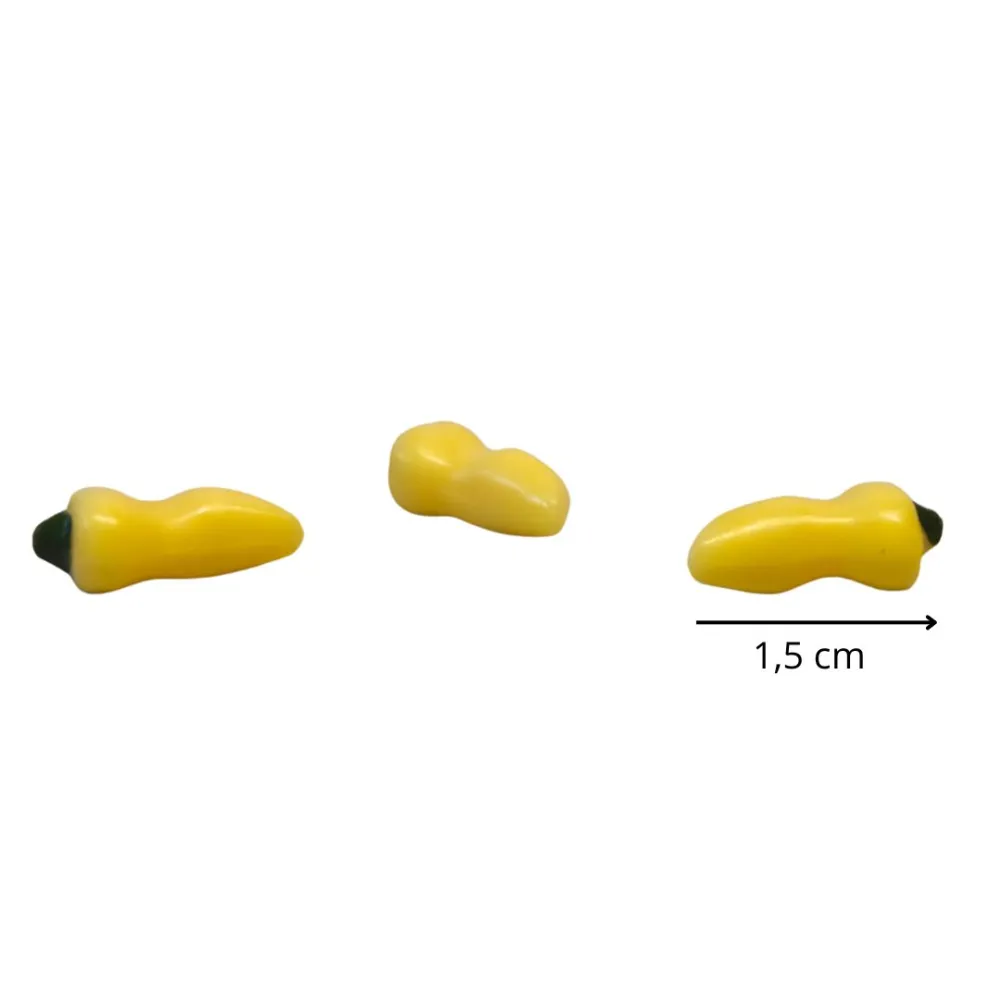 Set 3 peperoni gialli per statue da 15-20 cm