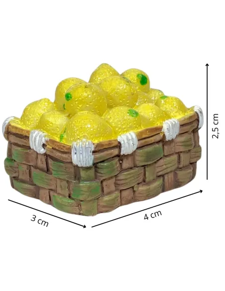 Resin Basket with Lemons for 15–20 cm Nativity Figures