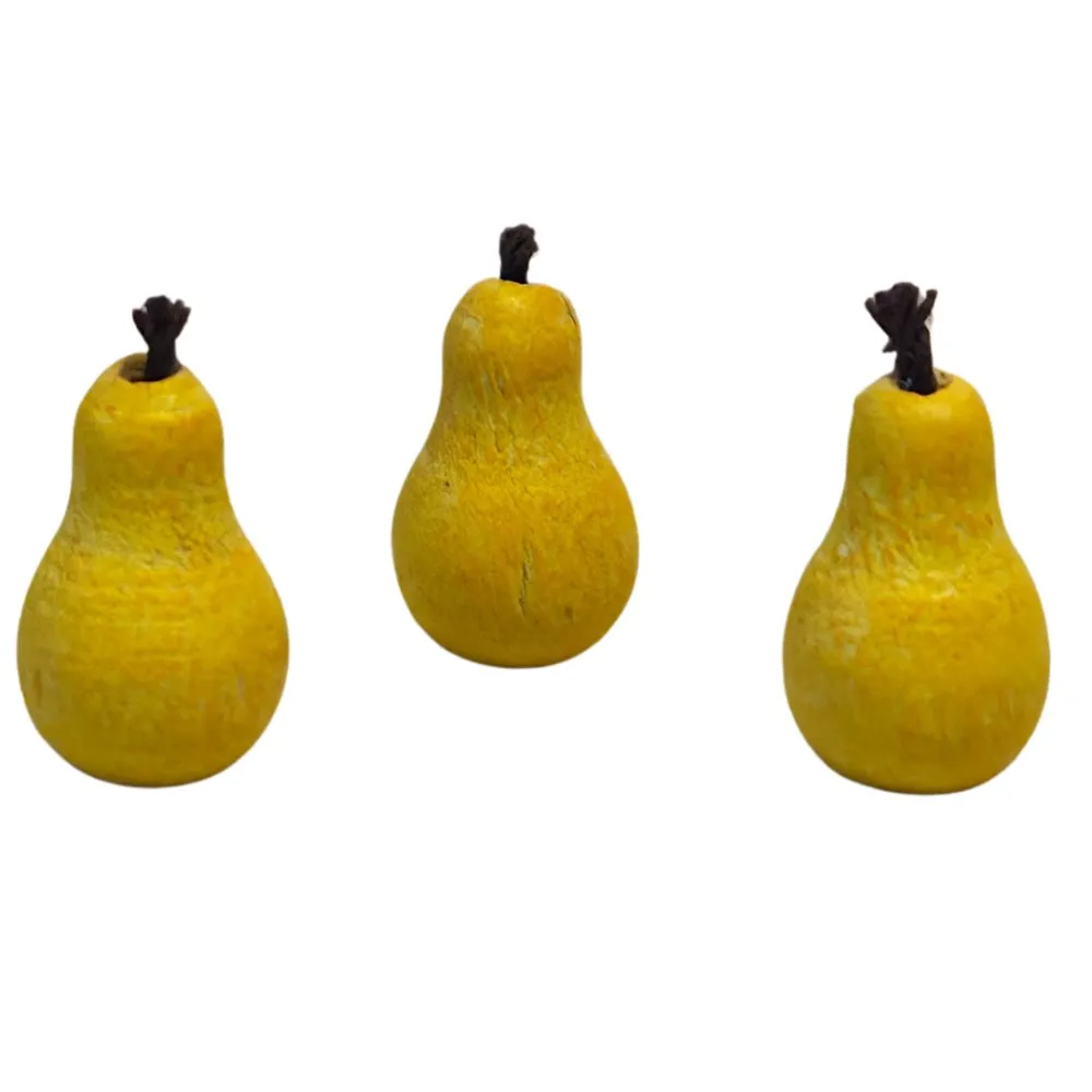 Set of 3 Yellow Pears, for 15–20 cm Nativity Figures