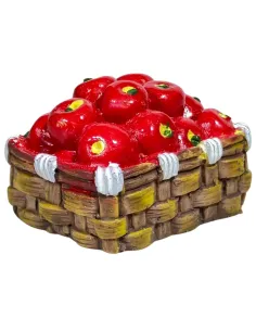 Cesta con pomodori in resina per statue da 15-20 cm