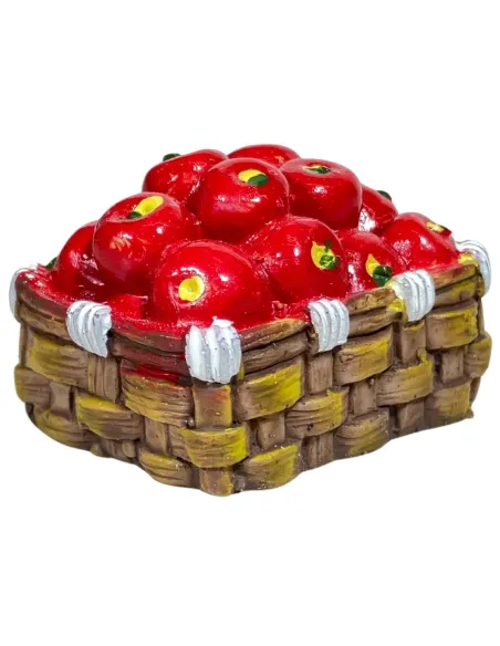 Resin Basket with Tomatoes for 15–20 cm Nativity Figures