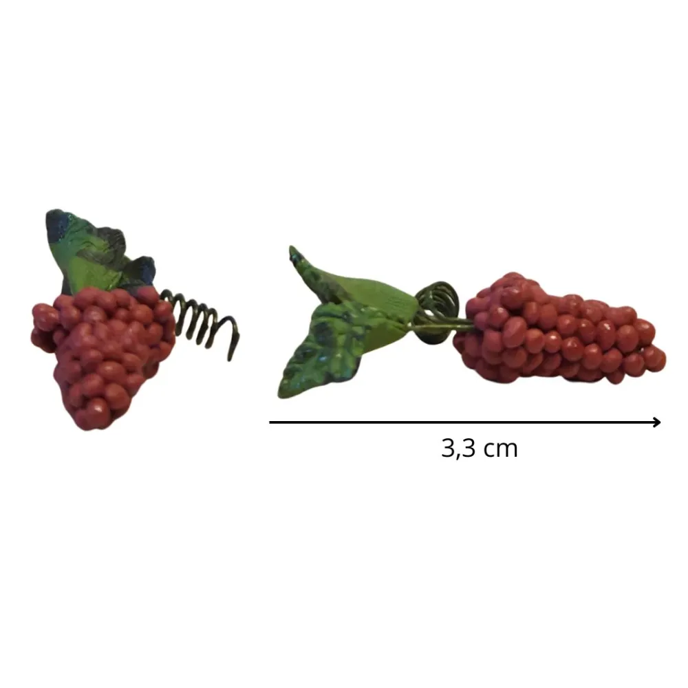 Set 2 grappoli uva rossa per statue da 15-20 cm
