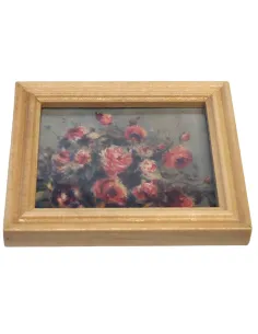 Framed Flower Painting 4,7×5,7 cm for 12–20 cm Nativity Figures 2