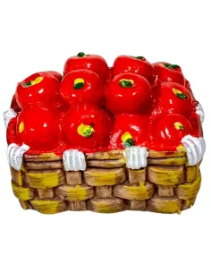 Resin Basket with Tomatoes for 15–20 cm Nativity Figures 2