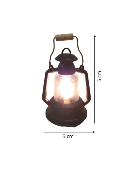 Lanterna ad olio in pvc con lampada 12 volt per statue da 30 cm