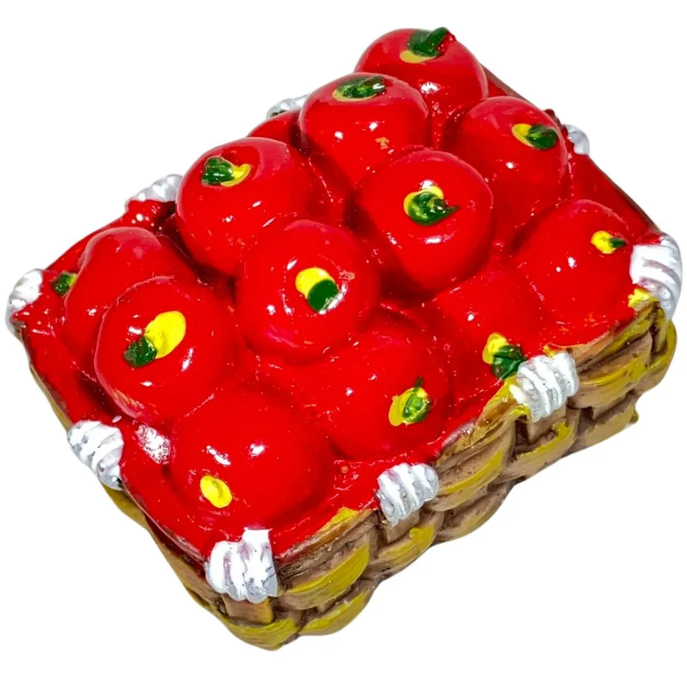 Resin Basket with Tomatoes for 15–20 cm Nativity Figures
