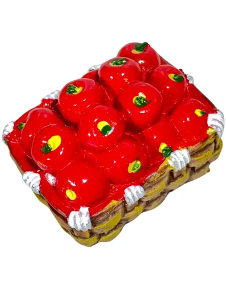 Cesta con pomodori in resina per statue da 15-20 cm