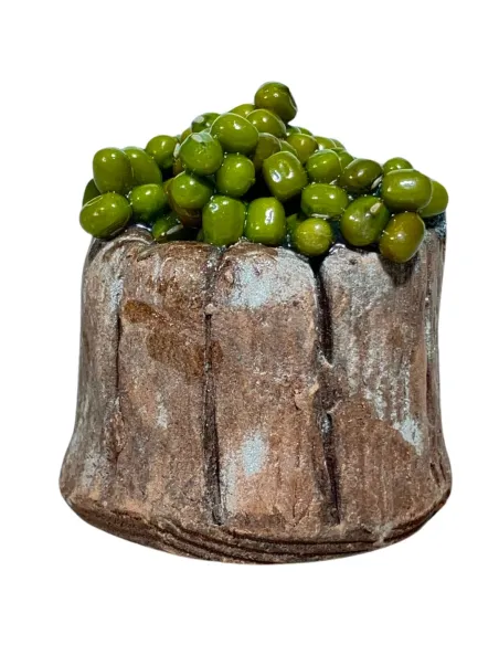 Tinozza in terracotta con olive per statue da 20 cm