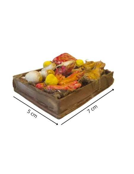 Wooden Crate with Assorted Seafood, for 25–30 cm Nativity Figures