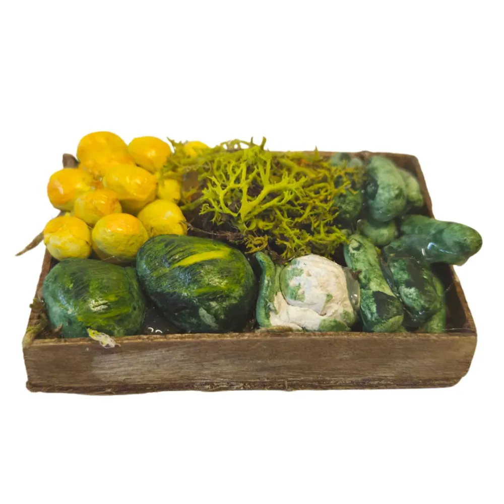 Wooden Crate with Assorted Vegetables, for 25–30 cm Nativity Figures