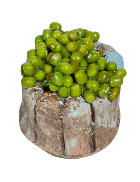 Tinozza in terracotta con olive per statue da 20 cm