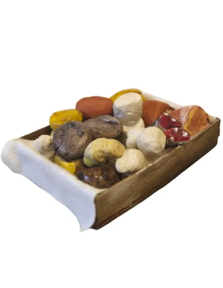 Wooden Crate with Assorted Cured Meats and Cheeses, for 25–30 cm Nativity Figures
