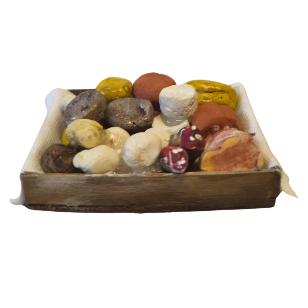 Wooden Crate with Assorted Cured Meats and Cheeses, for 25–30 cm Nativity Figures