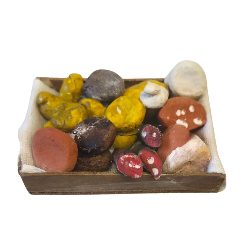 Wooden Crate with Assorted Cured Meats and Cheeses, for 25–30 cm Nativity Figures