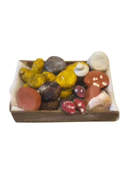 Wooden Crate with Assorted Cured Meats and Cheeses, for 25–30 cm Nativity Figures