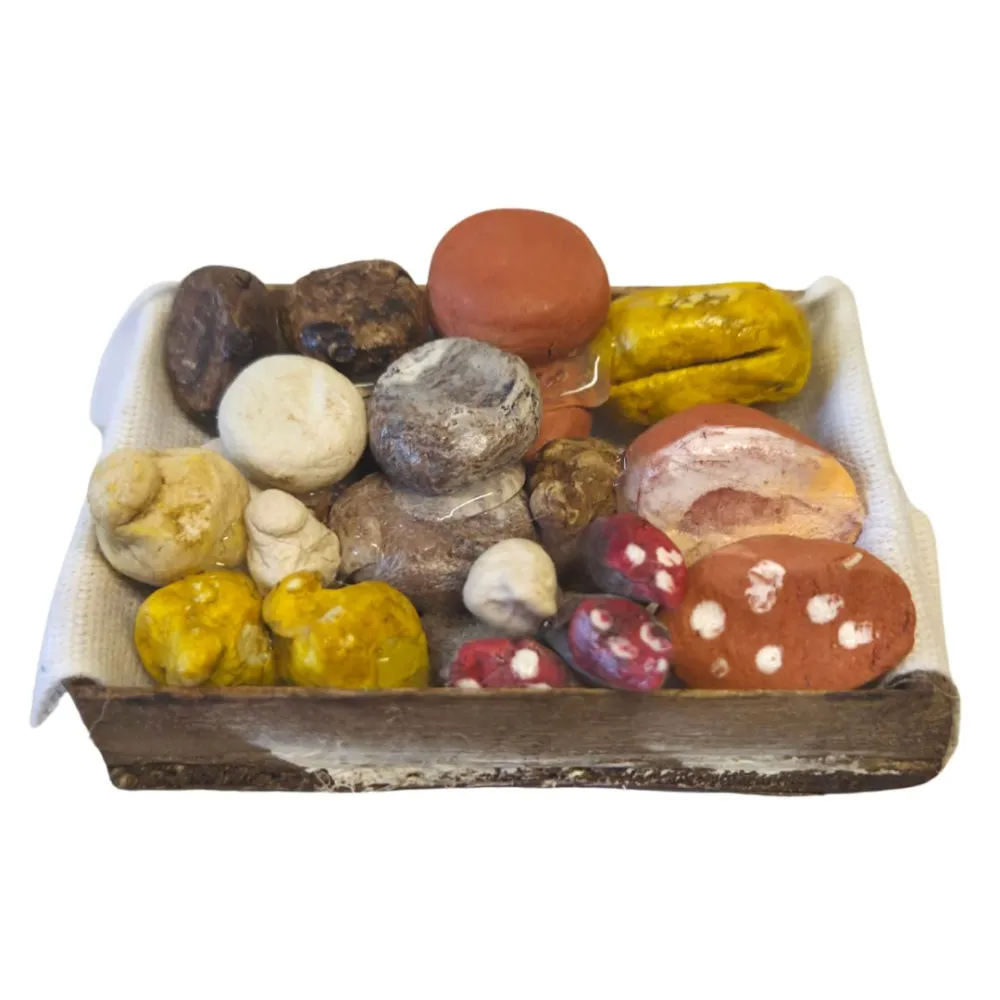 Wooden Crate with Assorted Cured Meats and Cheeses, for 25–30 cm Nativity Figures
