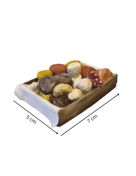 Wooden Crate with Assorted Cured Meats and Cheeses, for 25–30 cm Nativity Figures