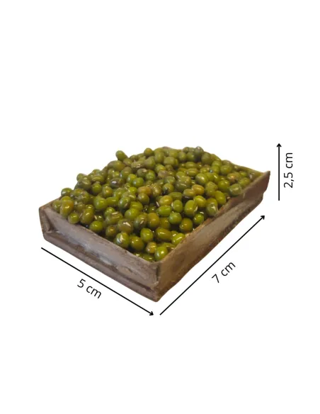 Cassetta in legno con olive per statue da 25-30 cm