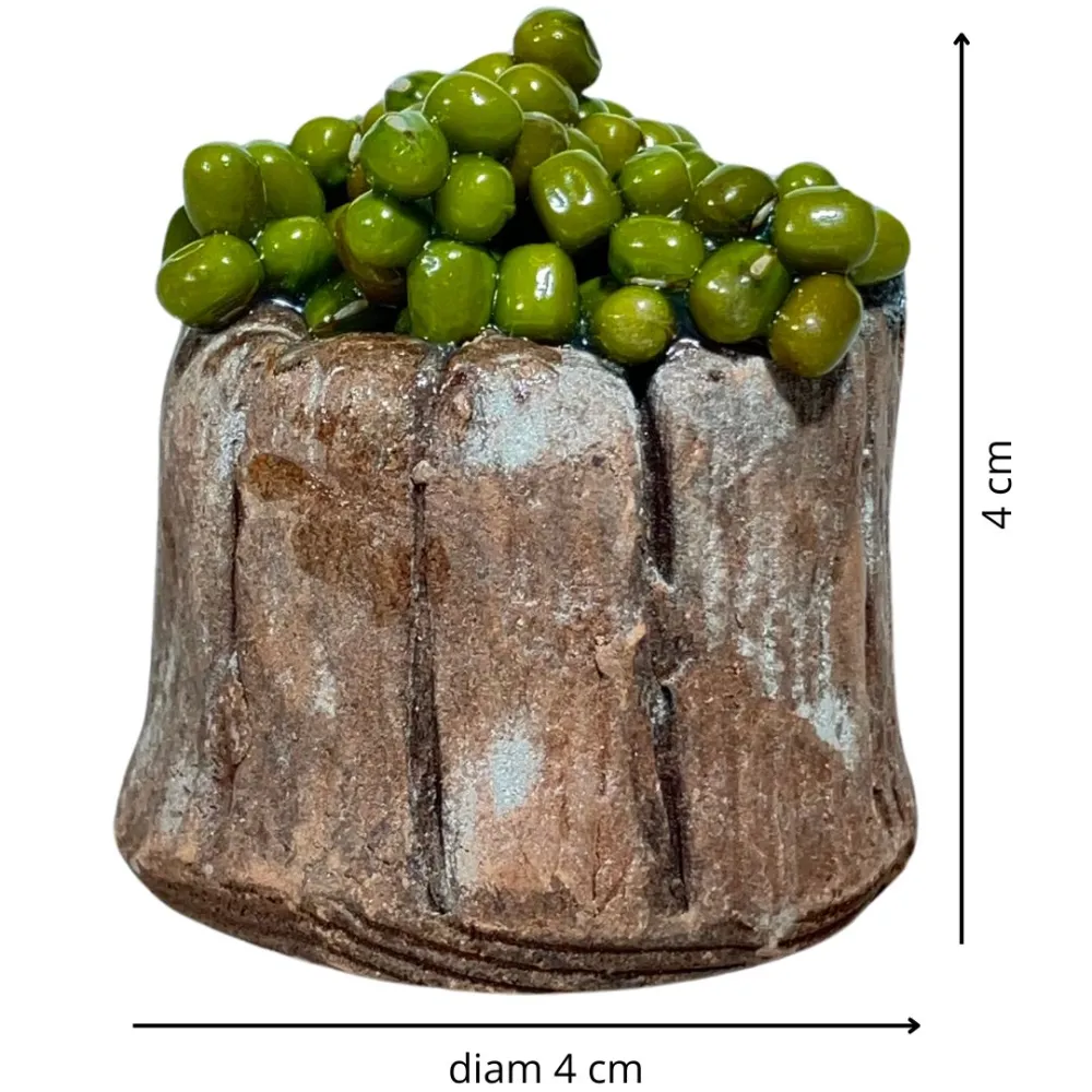 Wooden Tub with Green Olives for 20 cm Nativity Figures